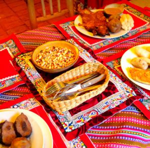 Traditional lunch in South East Cusco 